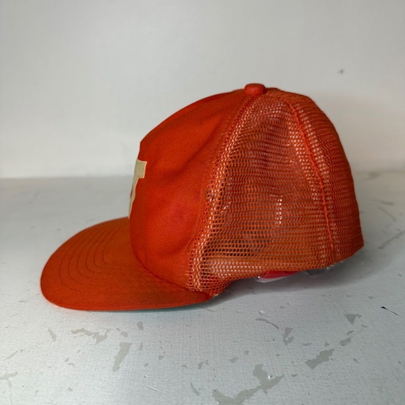Vintage 70s 80s New Era Tennessee Vols TN Volunteers Orange White Baseball Hat - Picture 7 of 11